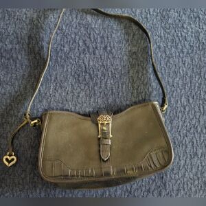 Vintage Brighton Black Leather Shoulder Bag